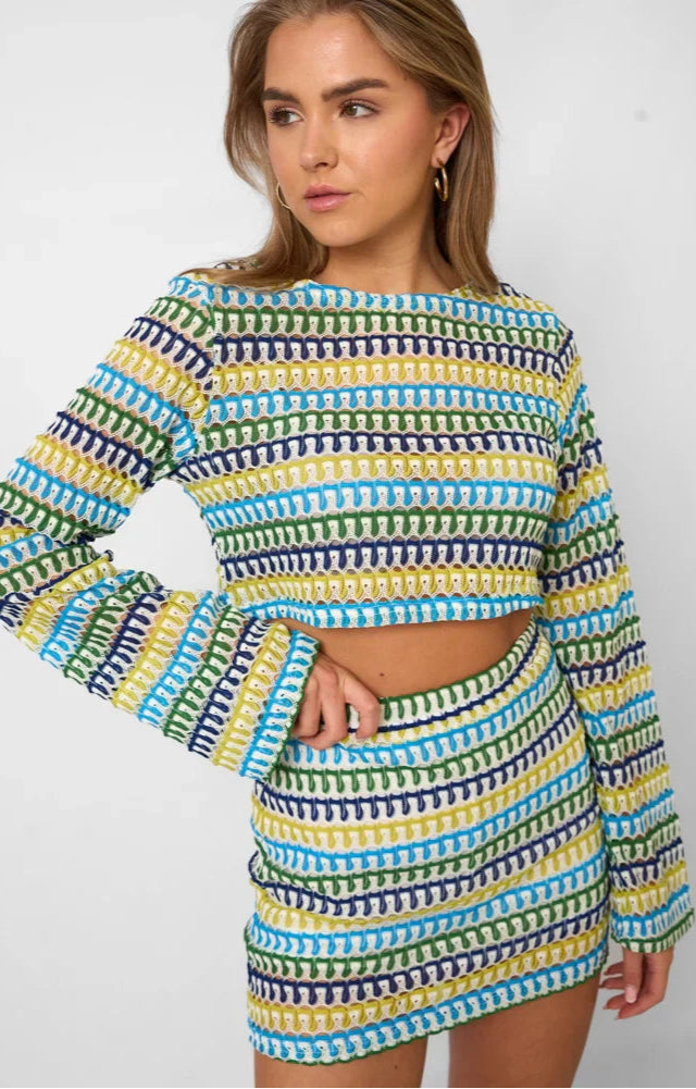 Via | Ensemble Crop à Manches Cloche