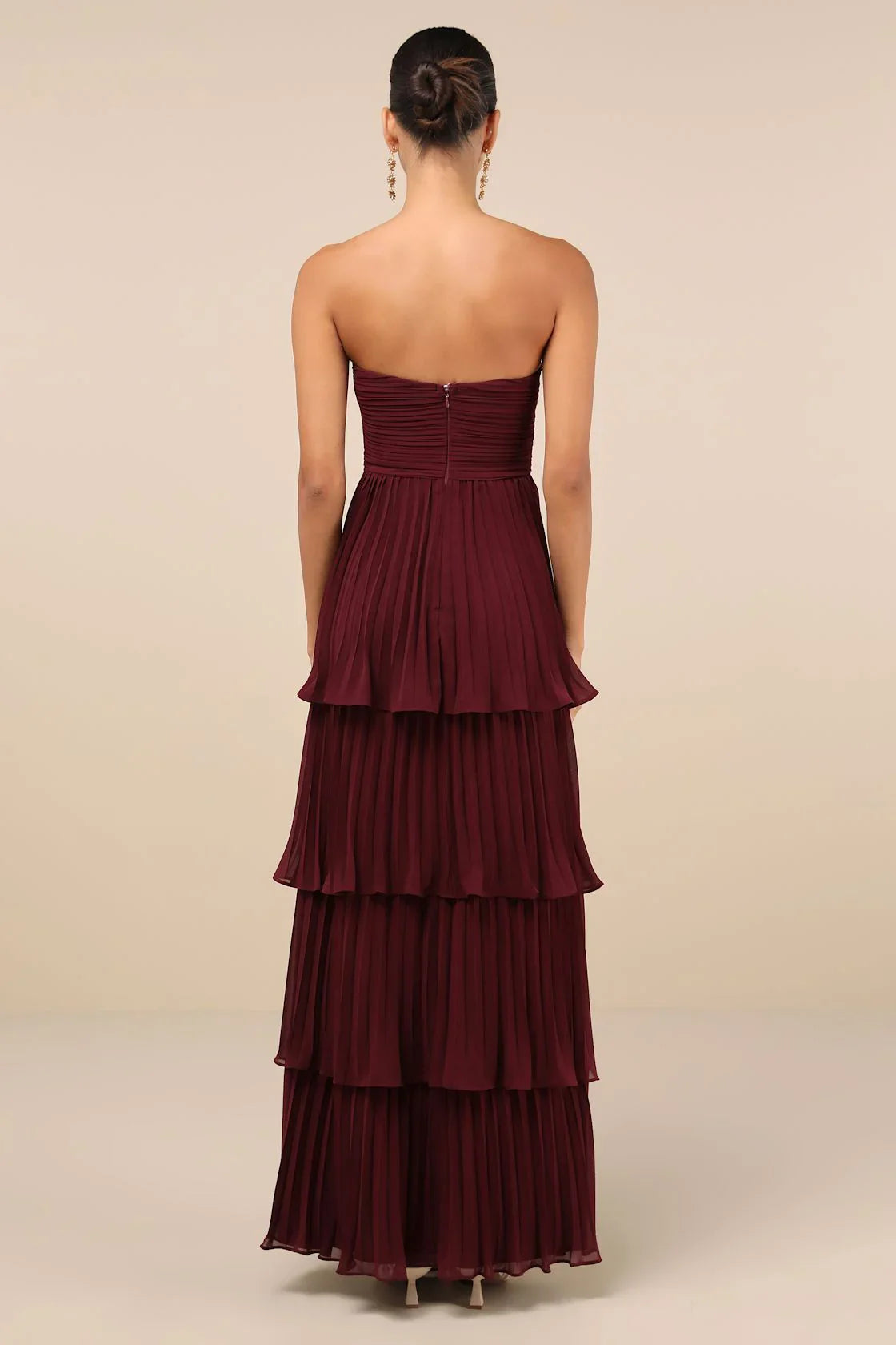 Melia | Robe Longue Bustier à Volants