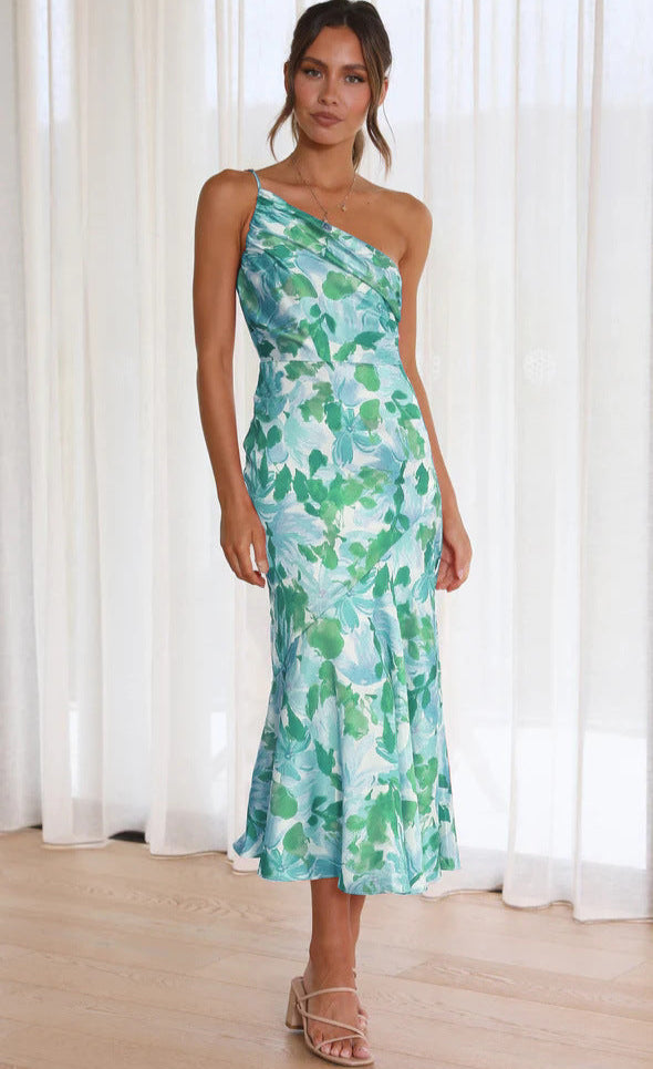 Aeris | Robe Longue Asymétrique Fleurie