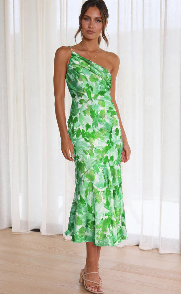 Aeris | Robe Longue Asymétrique Fleurie