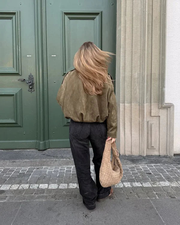 LUMIÈRE | BLOUSON BOMBER EN SUÉDINE