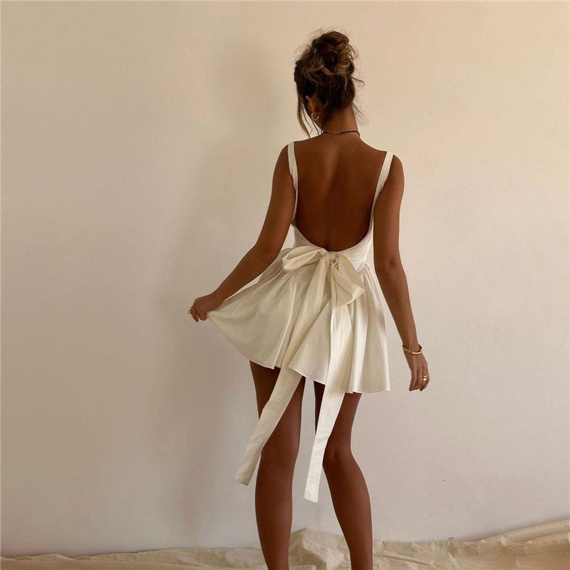 Elwen | Robe Courte Dos Nu Noeud
