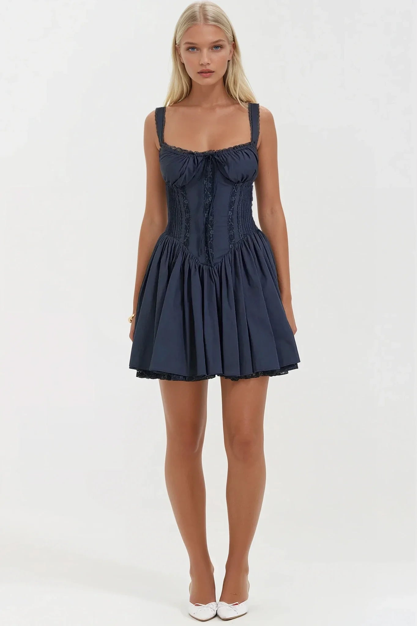 Syra | Robe Courte Corset Dentelle
