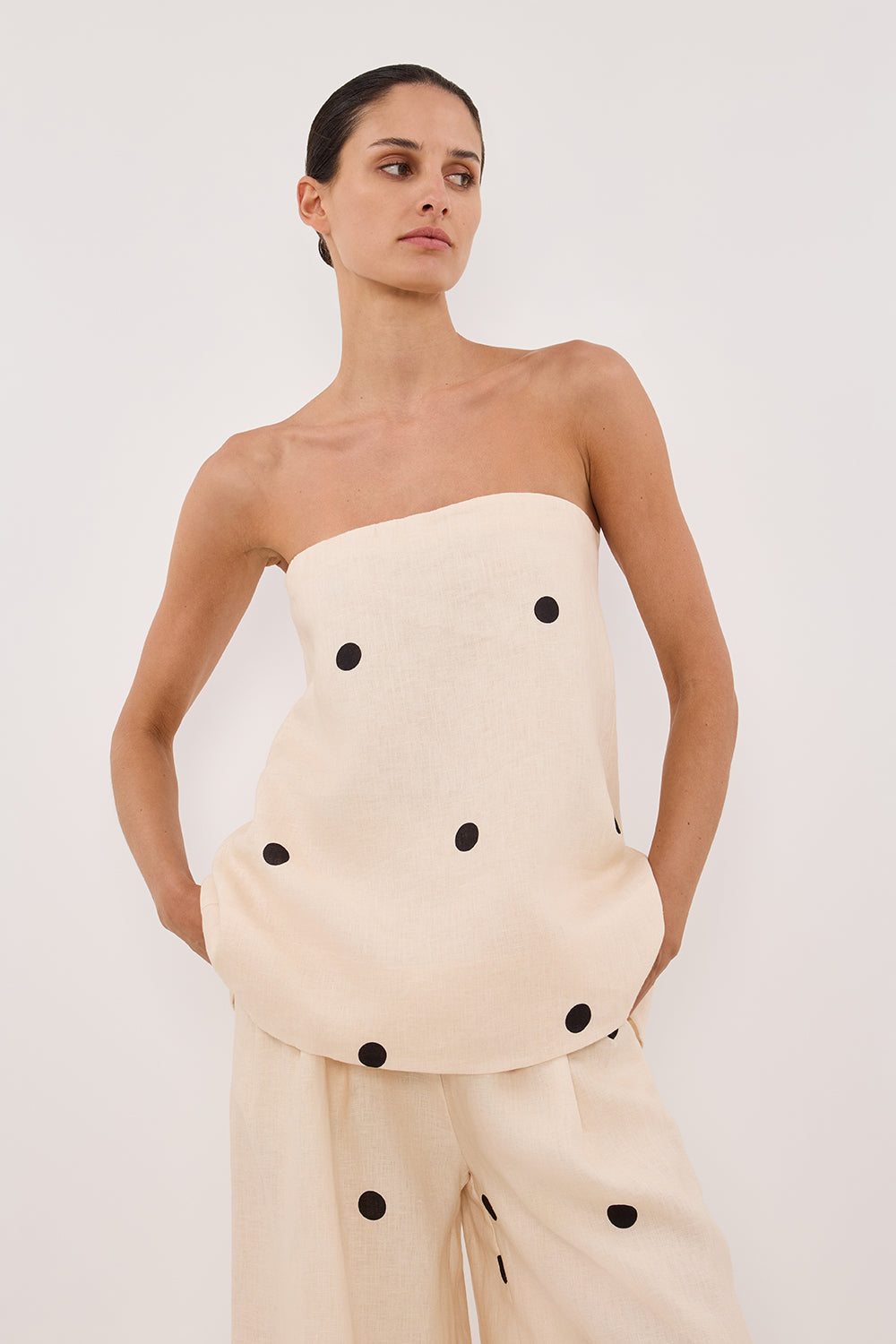 Leane | Ensemble Haut Bustier et Pantalon Large