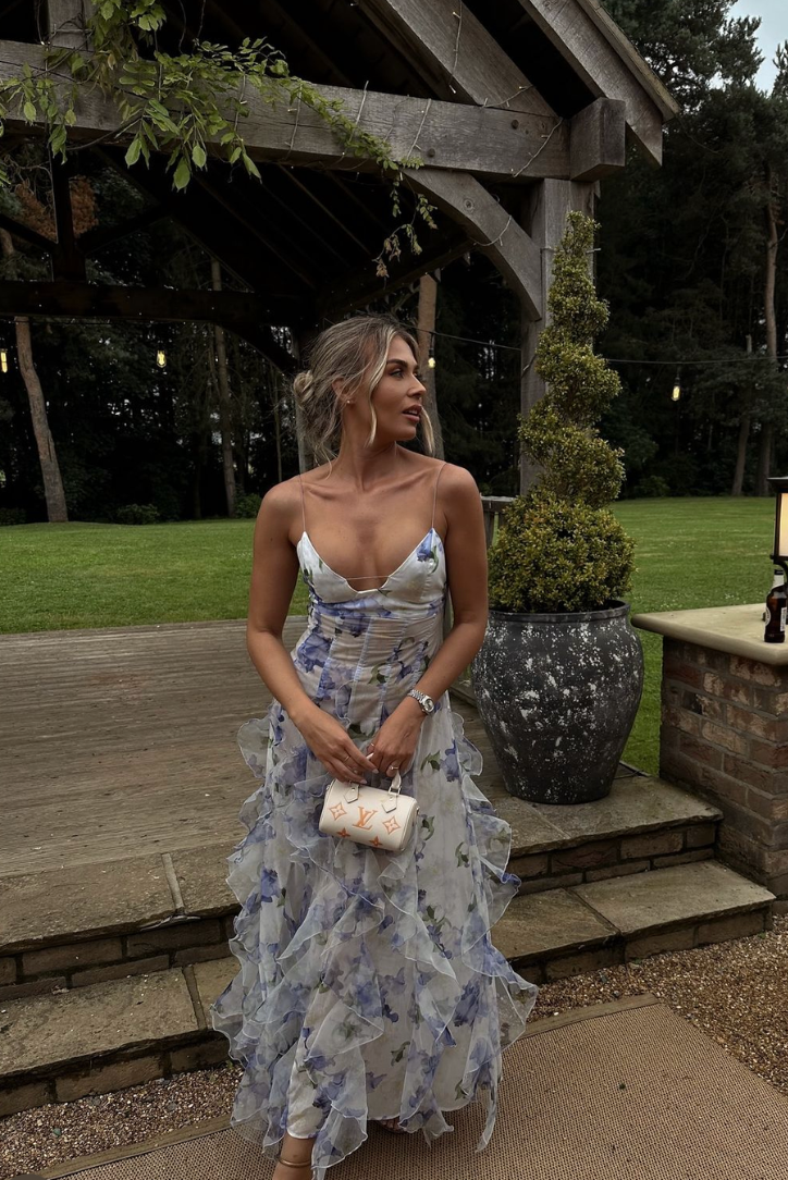 Lyra | Robe Longue Fleurie à Bretelles