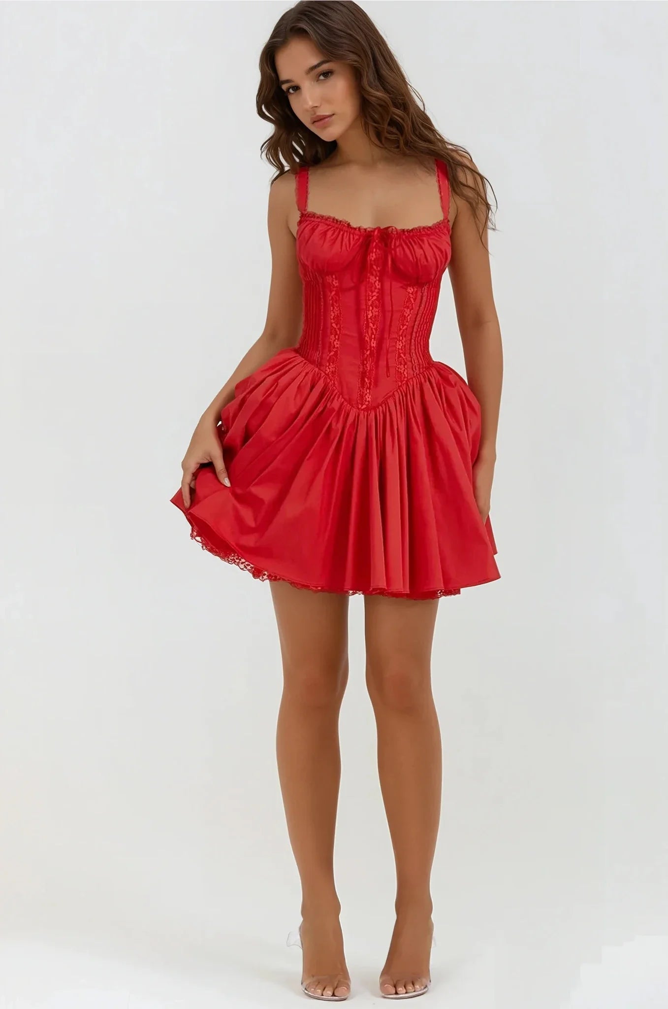 Syra | Robe Courte Corset Dentelle