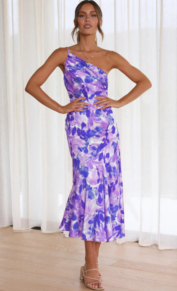 Aeris | Robe Longue Asymétrique Fleurie