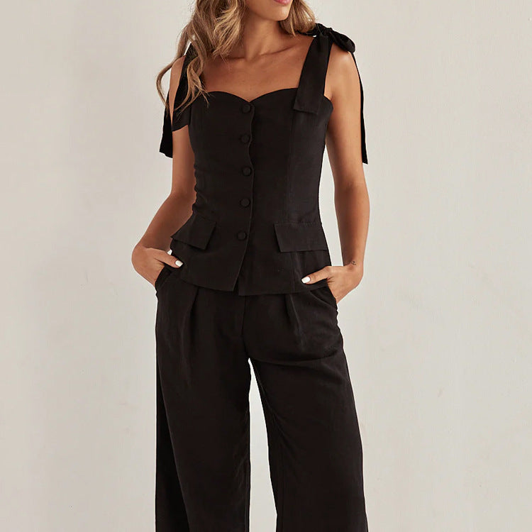 Fiona | Ensemble Pantalon Taille Haute