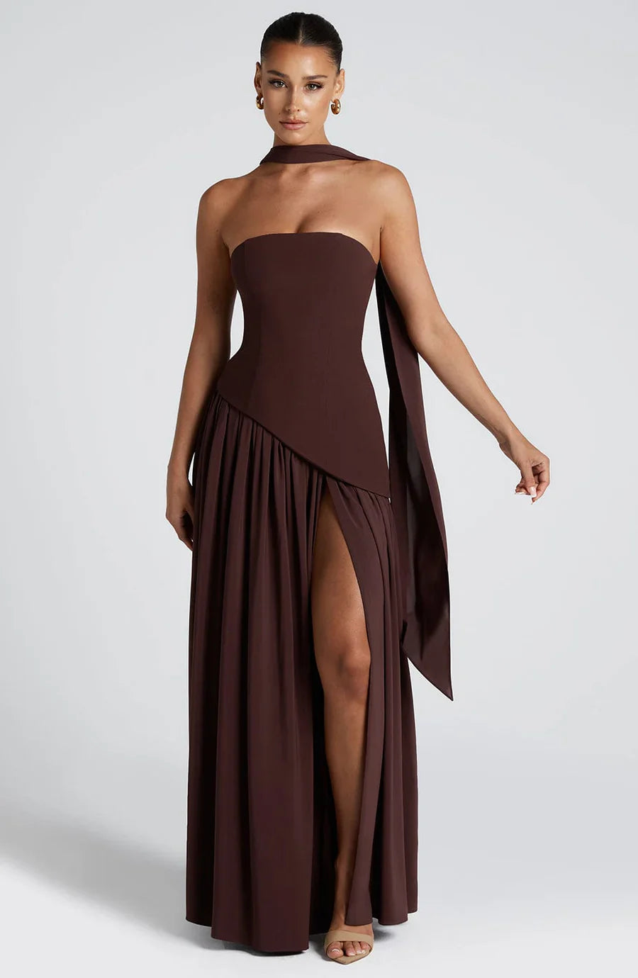 Micah | Robe Longue Fendue Élégante