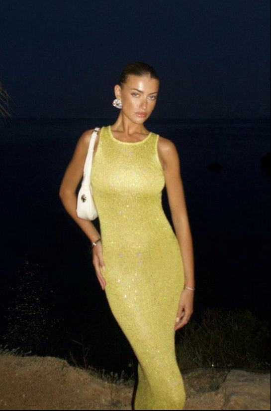 MAUDE | ROBE LONGUE SANS MANCHES