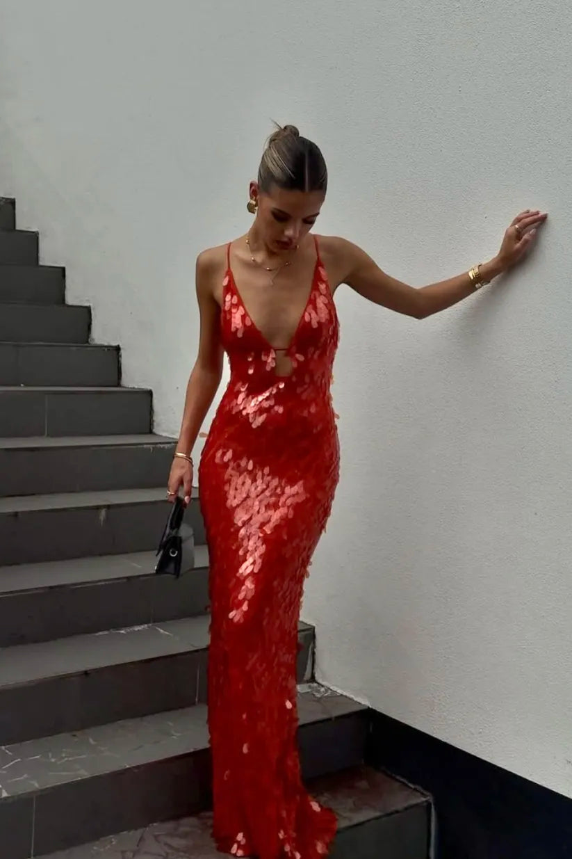 Isla | Robe à Paillettes Dos Nu