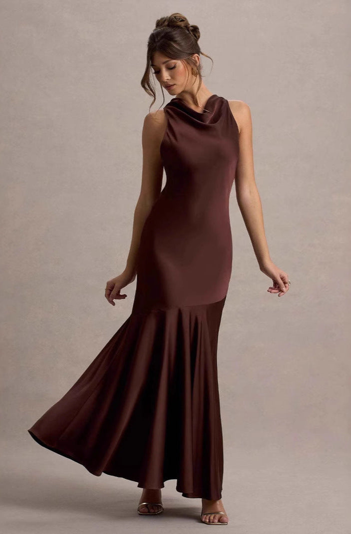 Elya | Robe Longue Évasée Dos Nu