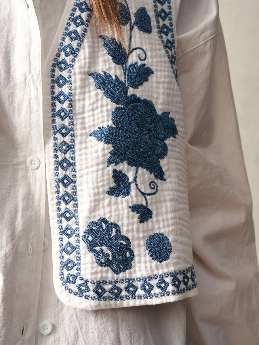 Mara | Gilet Brodé Bohème