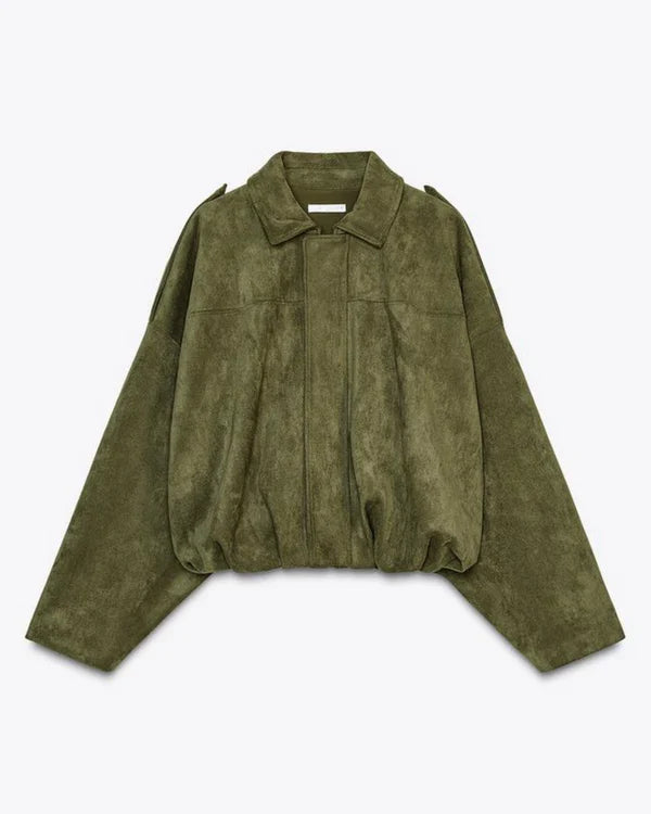 LUMIÈRE | BLOUSON BOMBER EN SUÉDINE
