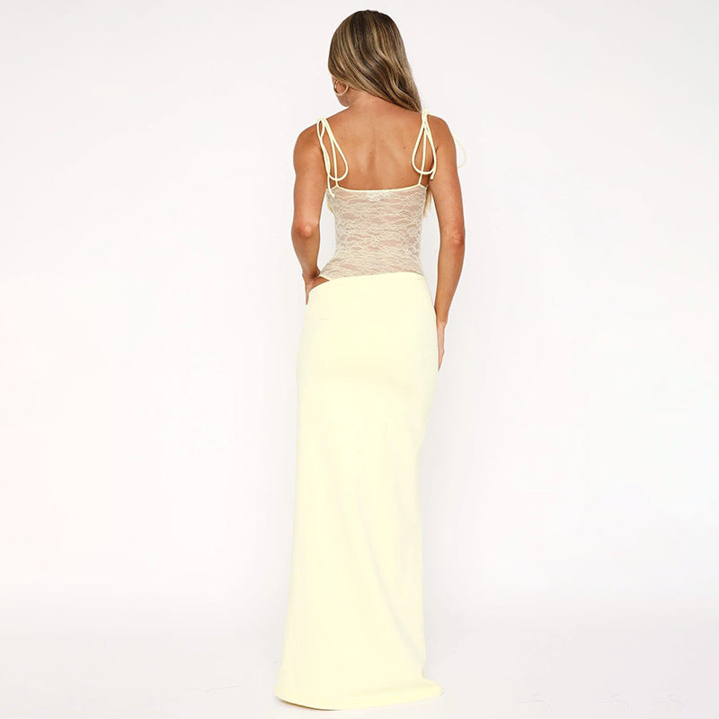 Rina | Robe Longue en Dentelle