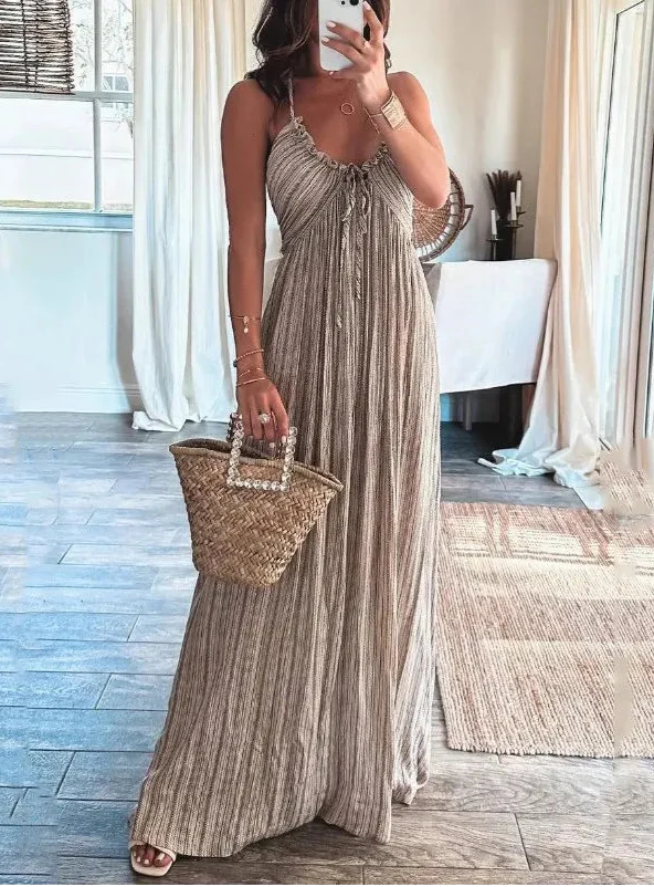 Alya | Robe Longue Dos nu Plissée