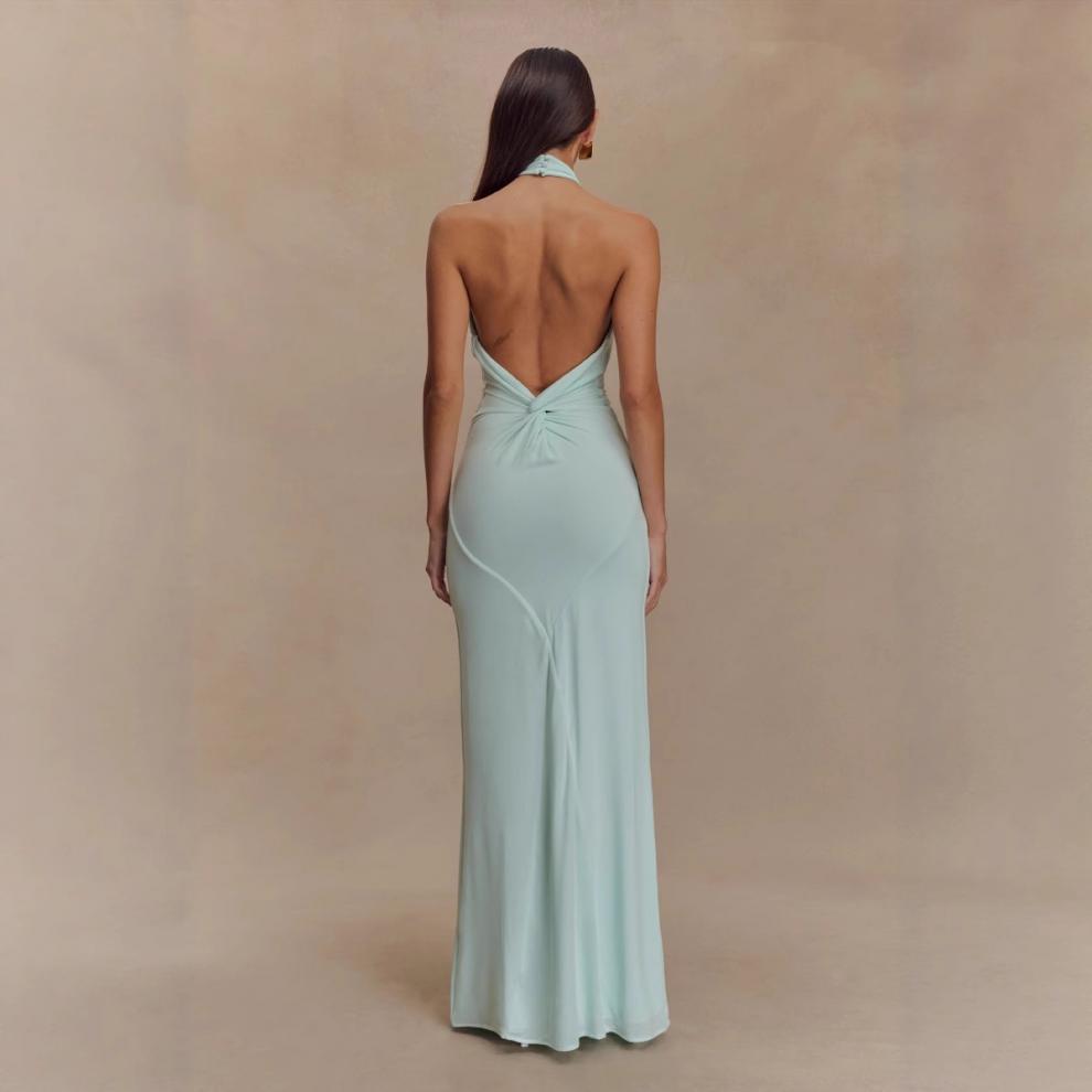 Faera | Robe Longue Dos Nu Drapée