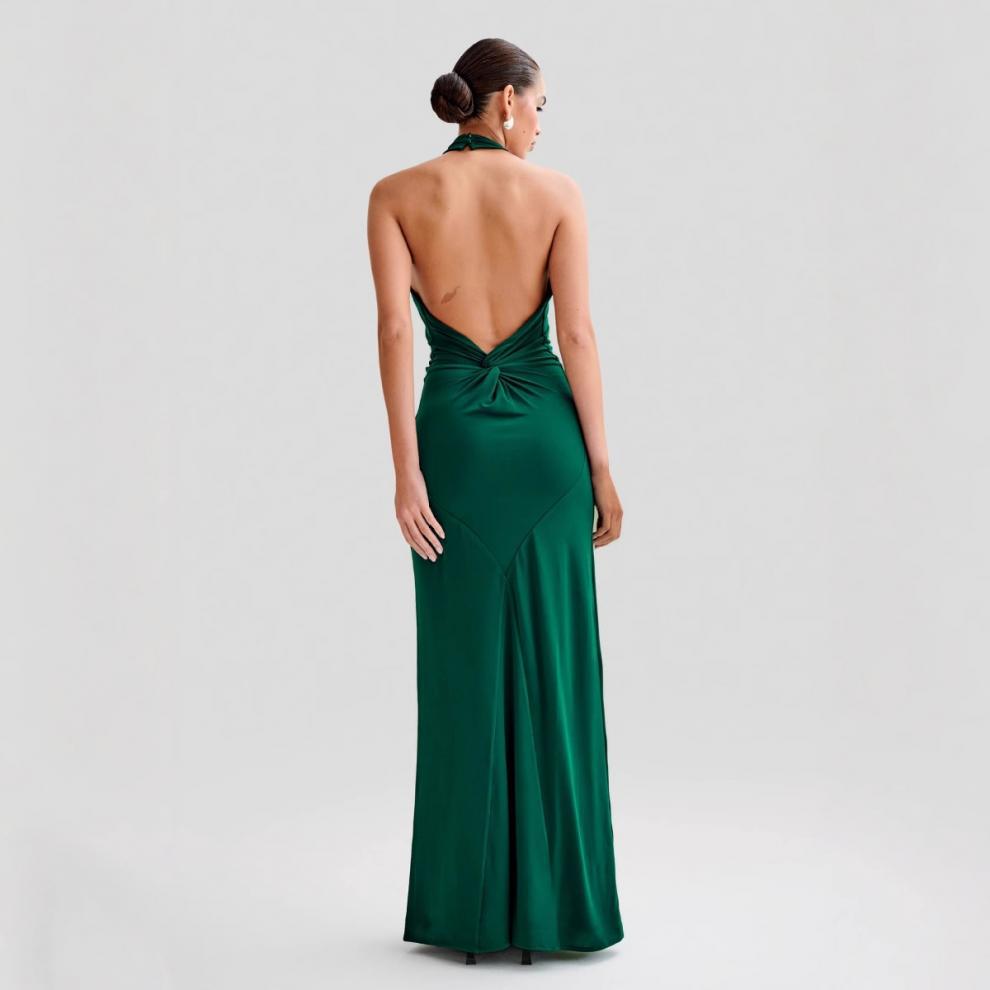 Faera | Robe Longue Dos Nu Drapée