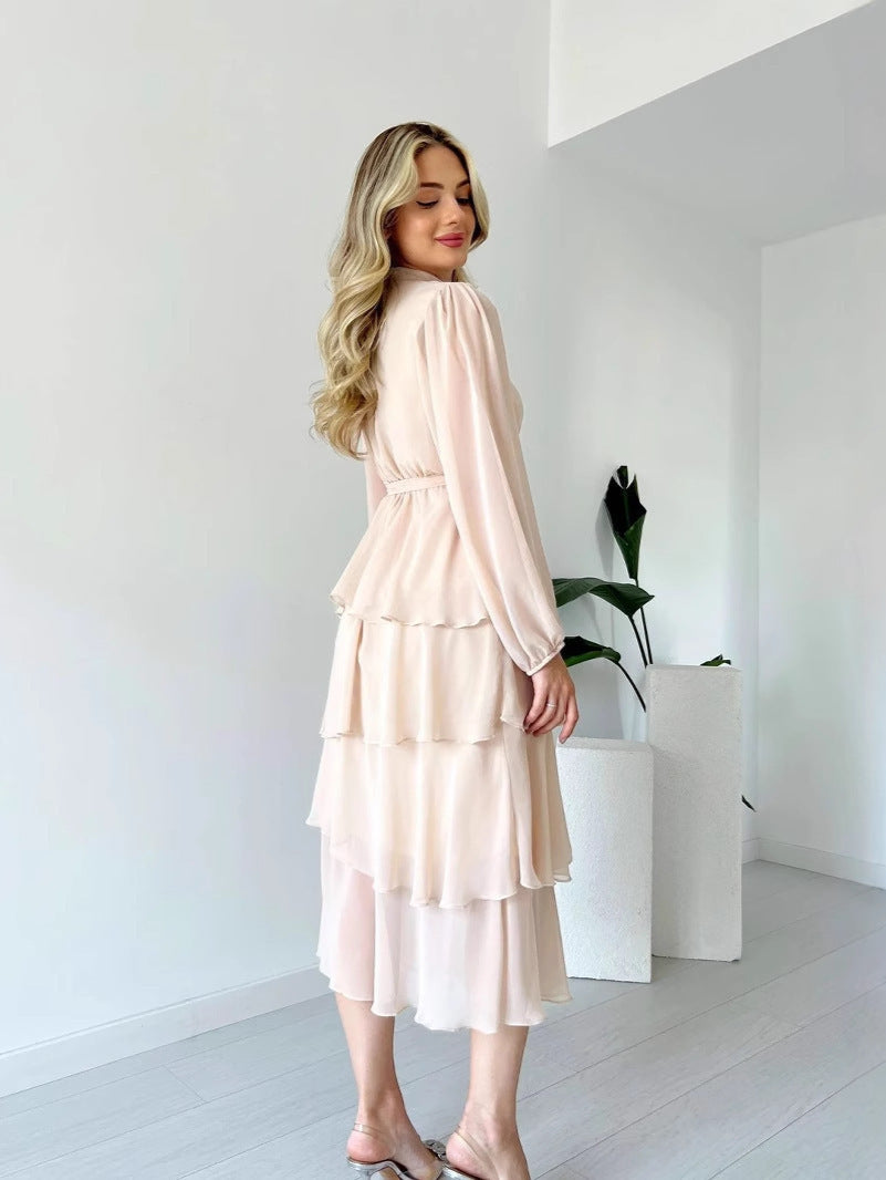 Monica | Robe Longue Élégante à Volants