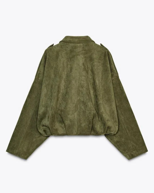 LUMIÈRE | BLOUSON BOMBER EN SUÉDINE