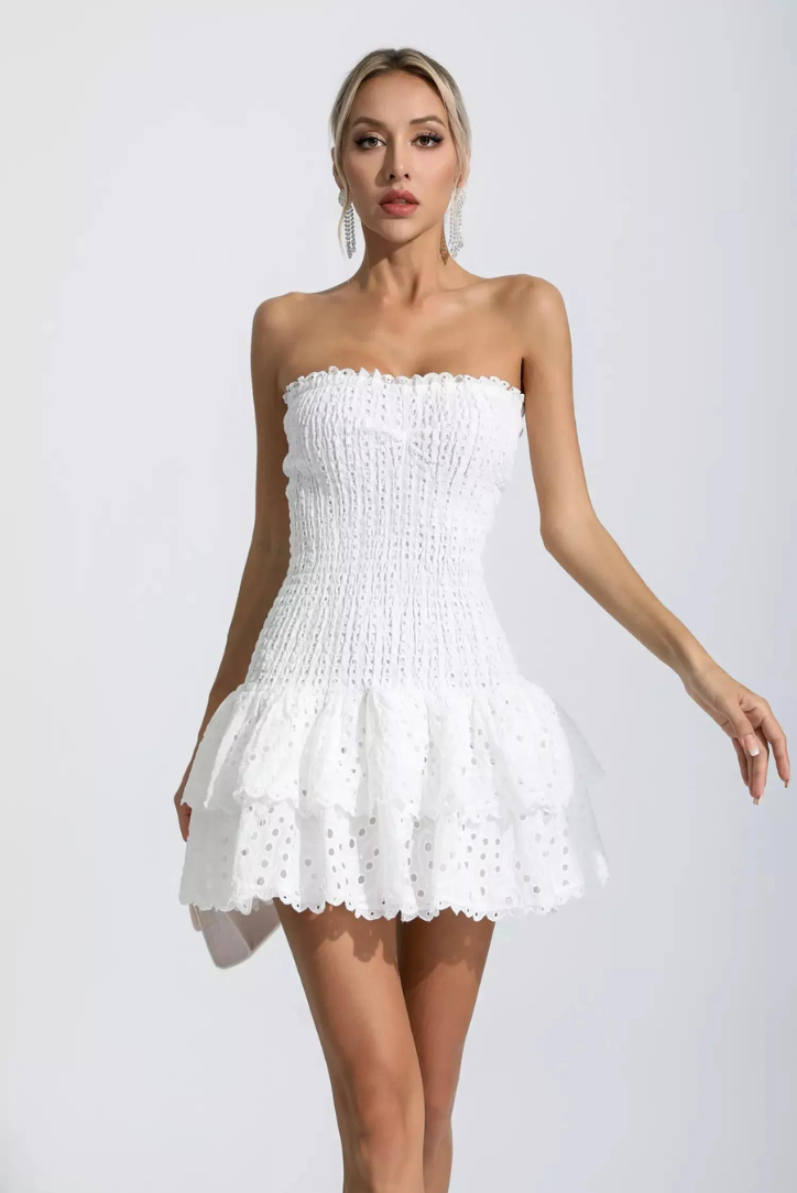 ESTHER | ROBE MINI À VOLANTS