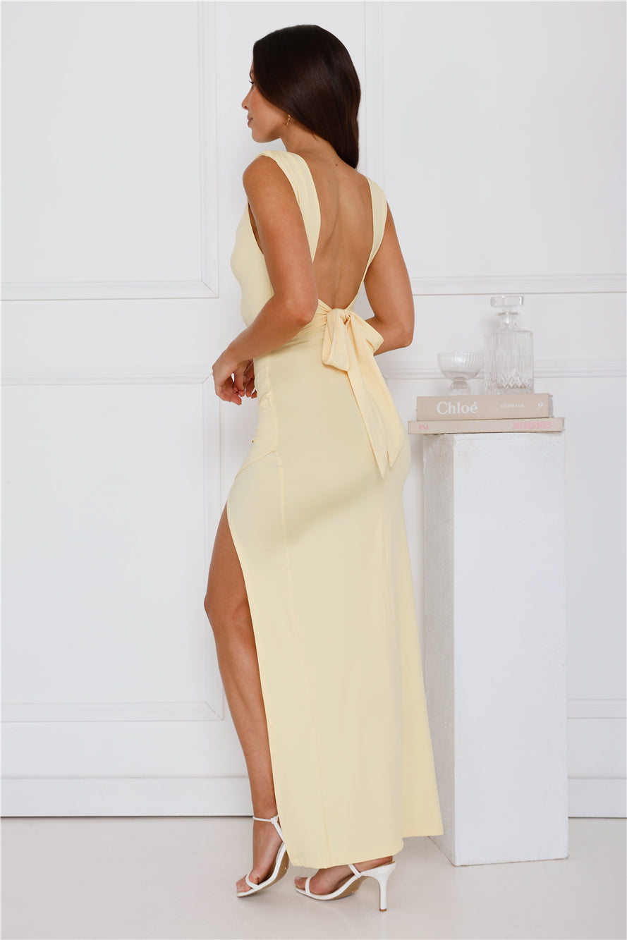Yuna | Robe Longue Dos Nu Fendue