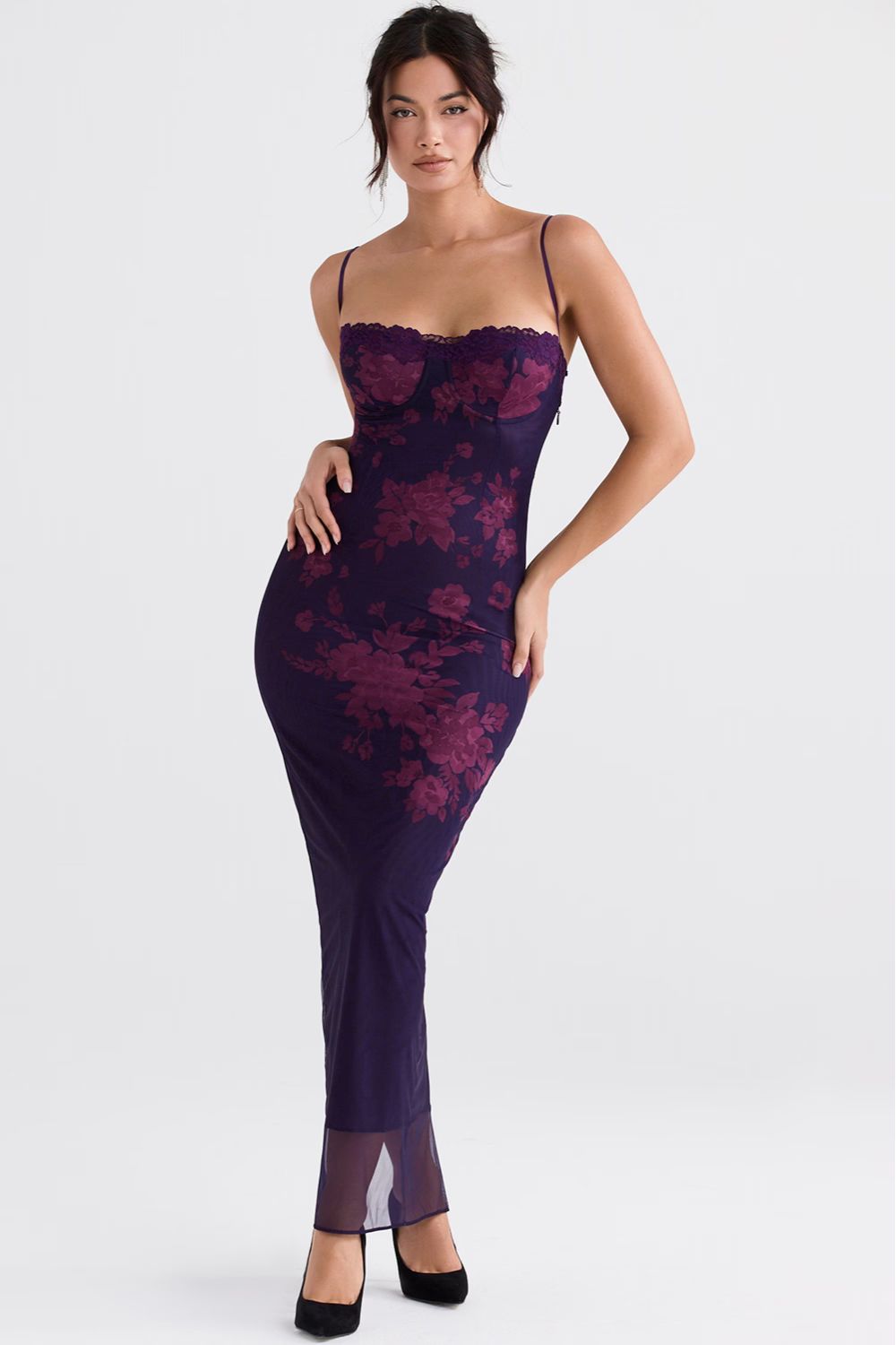 Nina | Robe Longue Bustier Dentelle