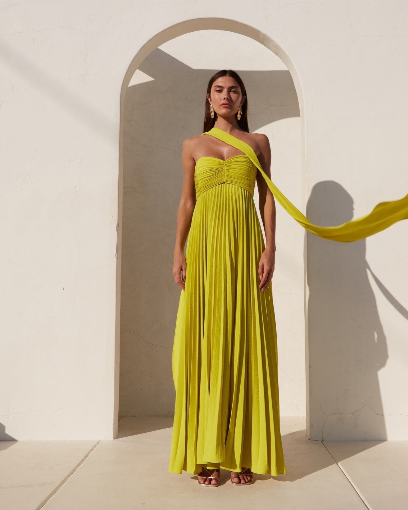 Mary | Robe Longue Bustier Plissée