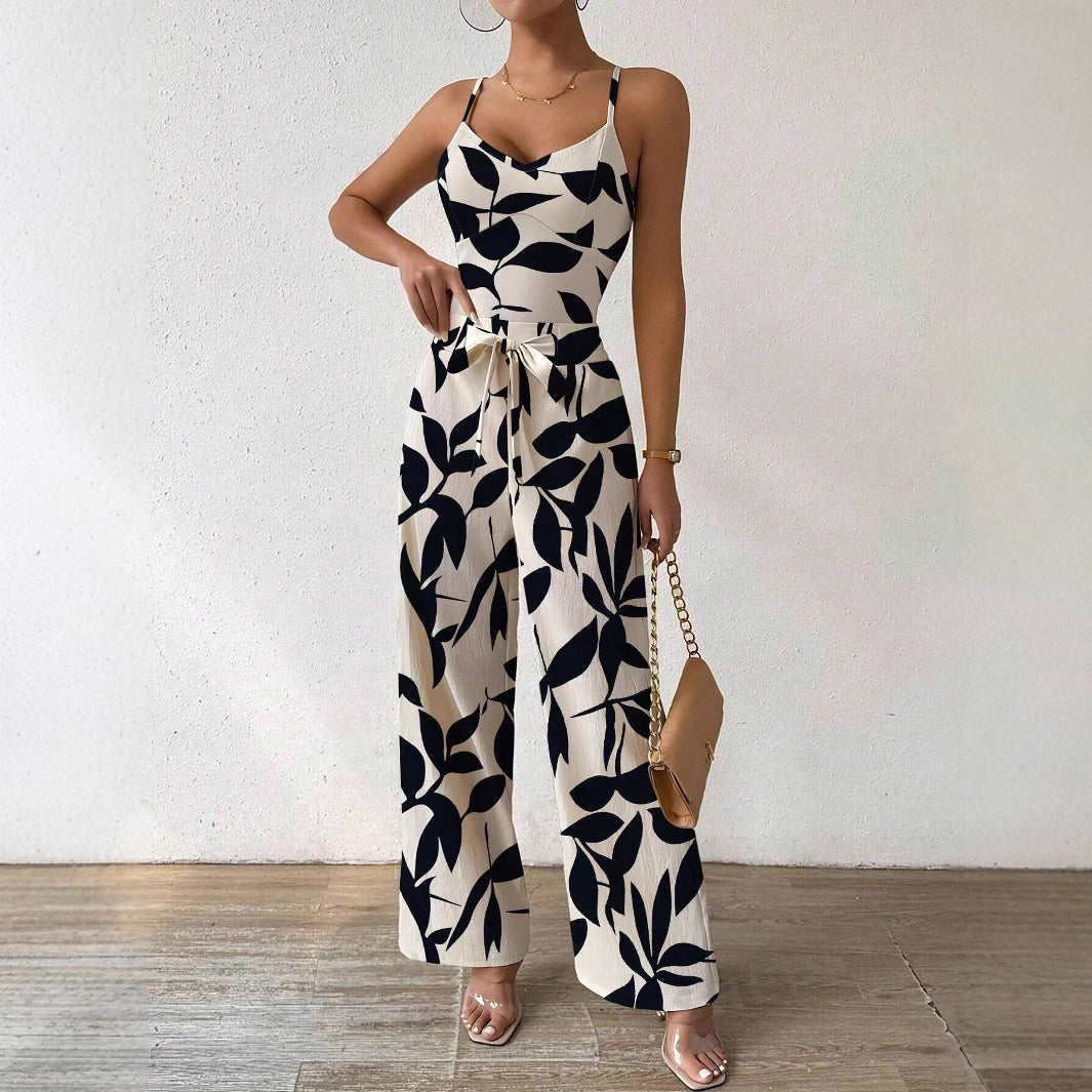 Liane | Combinaison Imprimé Floral à Bretelles