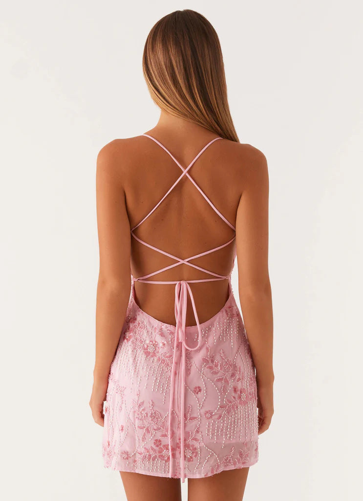 Alma | Robe Sans dos en Sequins Brodés
