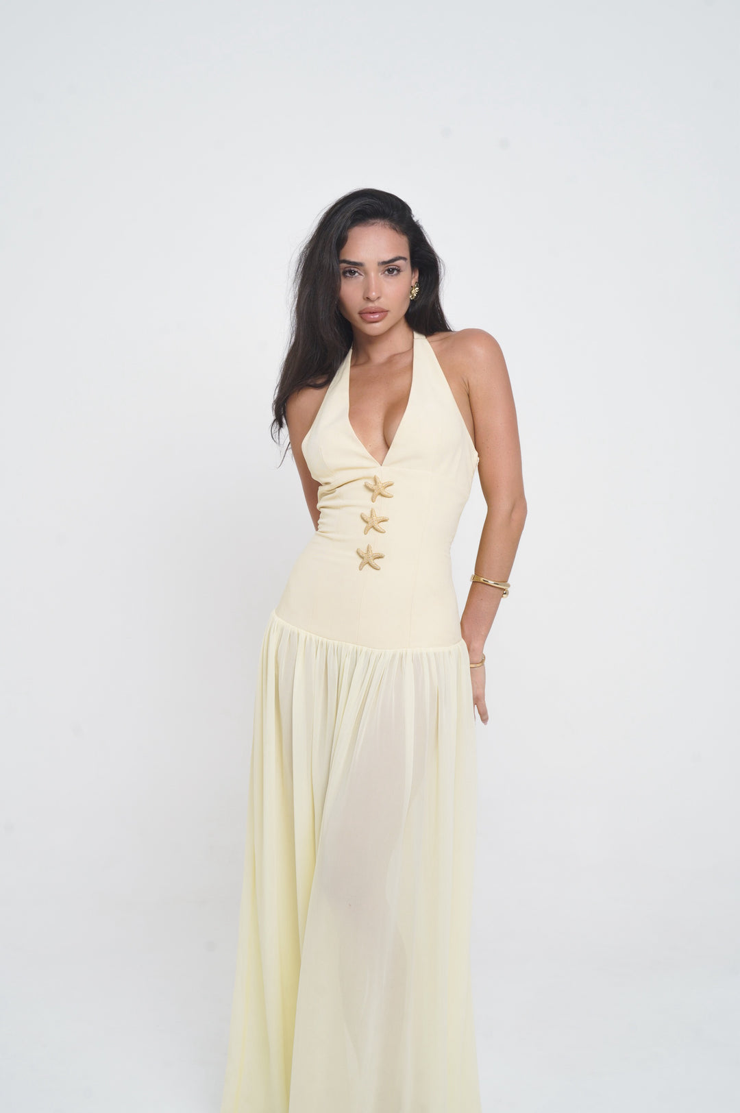 Nora | Robe Dos Nu Plissée Longue