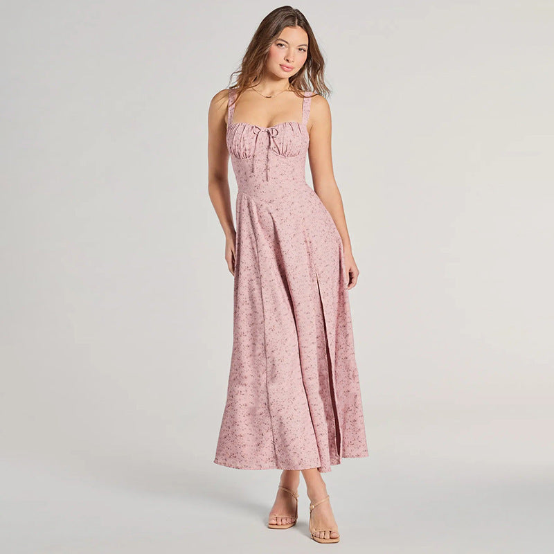 Freya | Robe Longue Fleurie à Bretelles