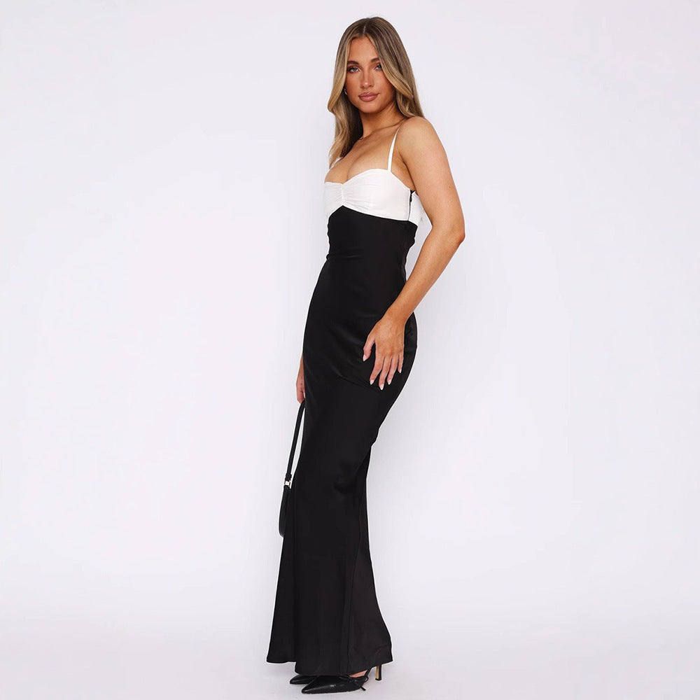 Kaeli | Robe Longue Cintrée Bustier Bicolore