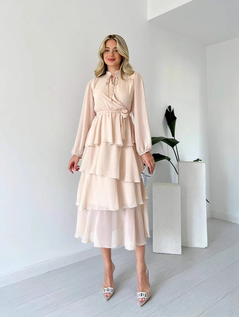 Monica | Robe Longue Élégante à Volants