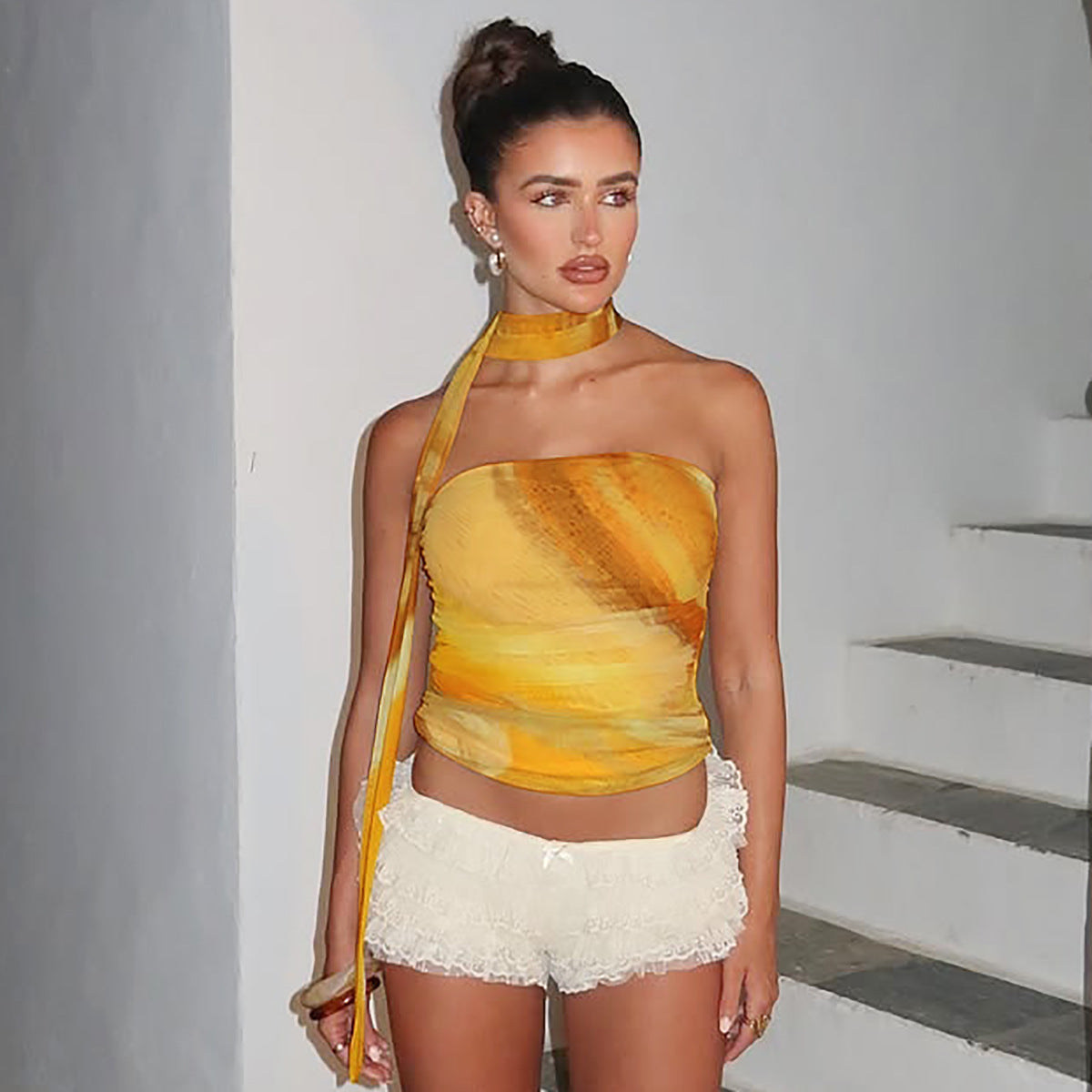 Wanya | Haut Bustier Imprimé Foulard