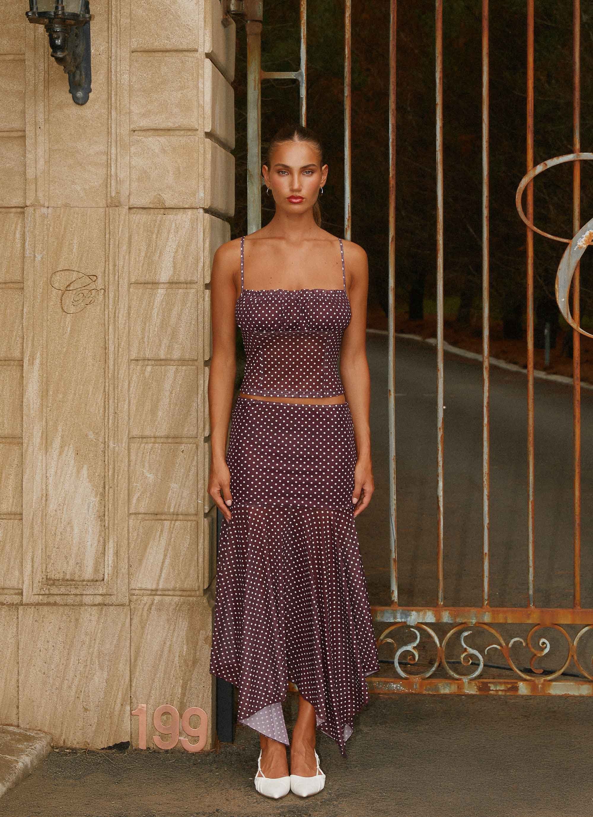 Martha | Ensemble Long à Pois Transparent