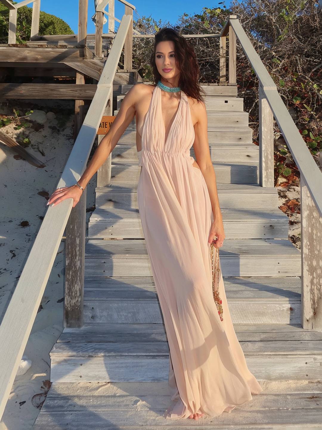 Camille | Robe Longue Dos Nu Drapée