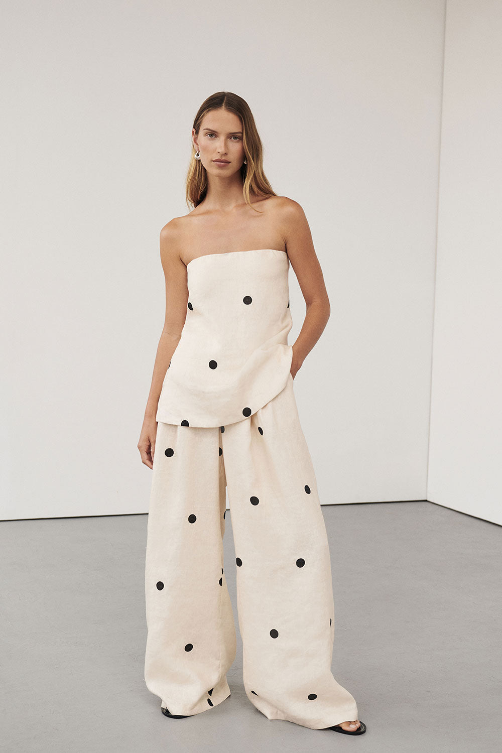 Leane | Ensemble Haut Bustier et Pantalon Large