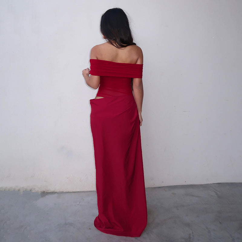 Bella | Robe Longue en Dentelle Asymétrique