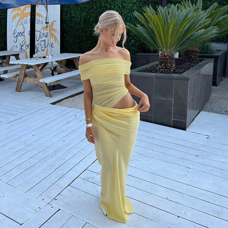 Bella | Robe Longue en Dentelle Asymétrique