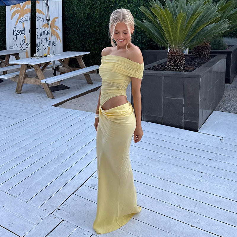 Bella | Robe Longue en Dentelle Asymétrique