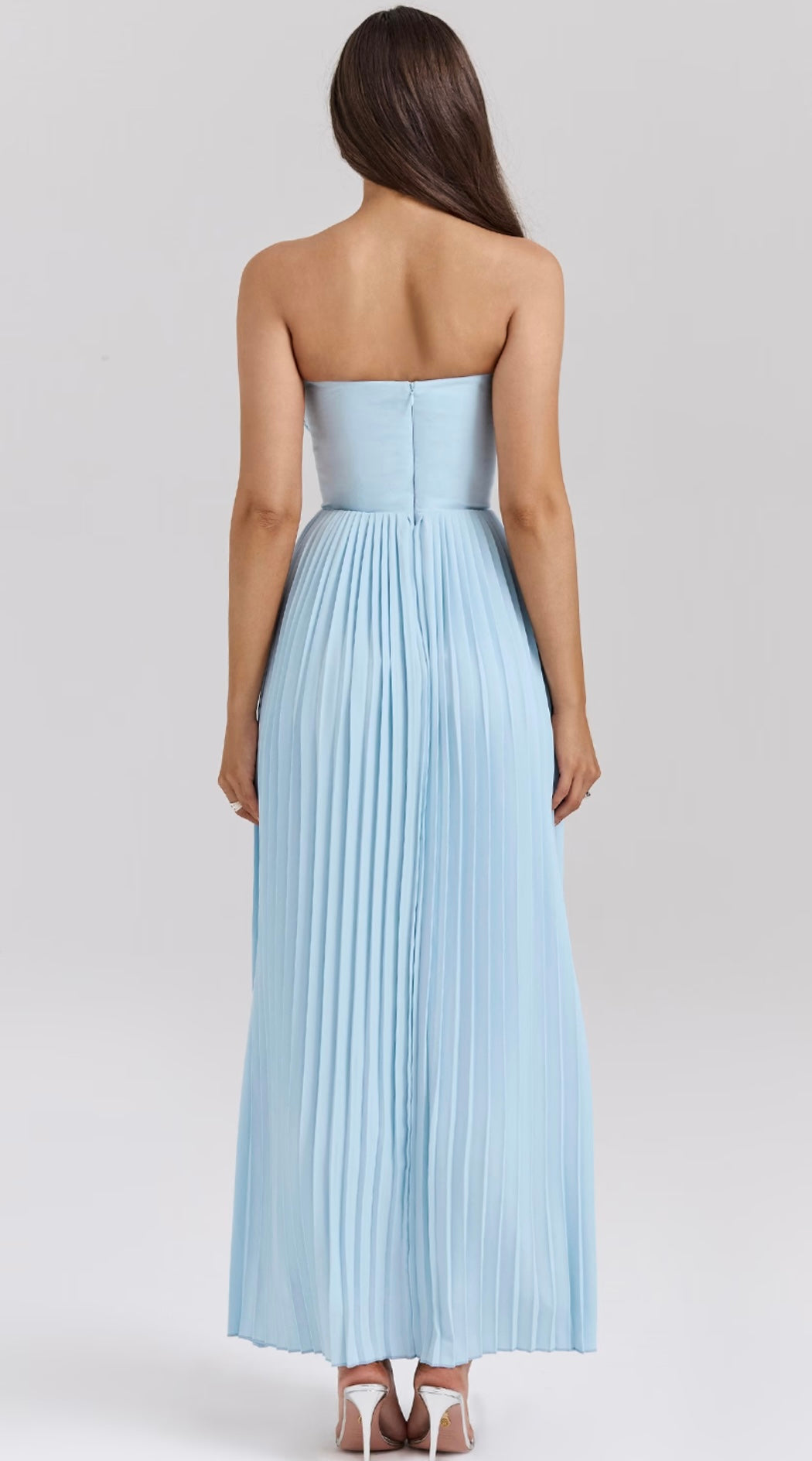 Irene | Robe Longue Plissée Bustier