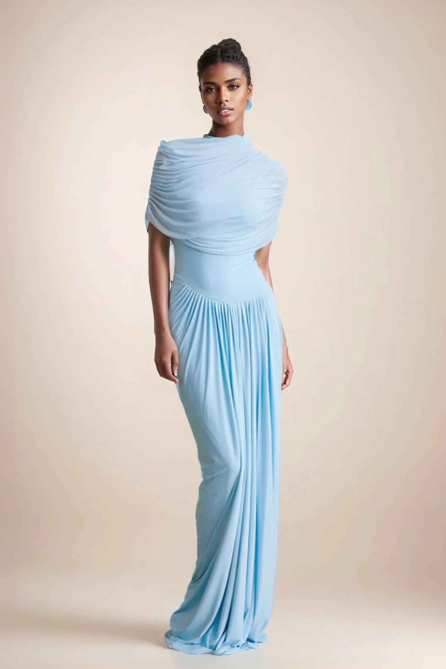 Sabrina | Robe Maxi Drapée Longue Femme