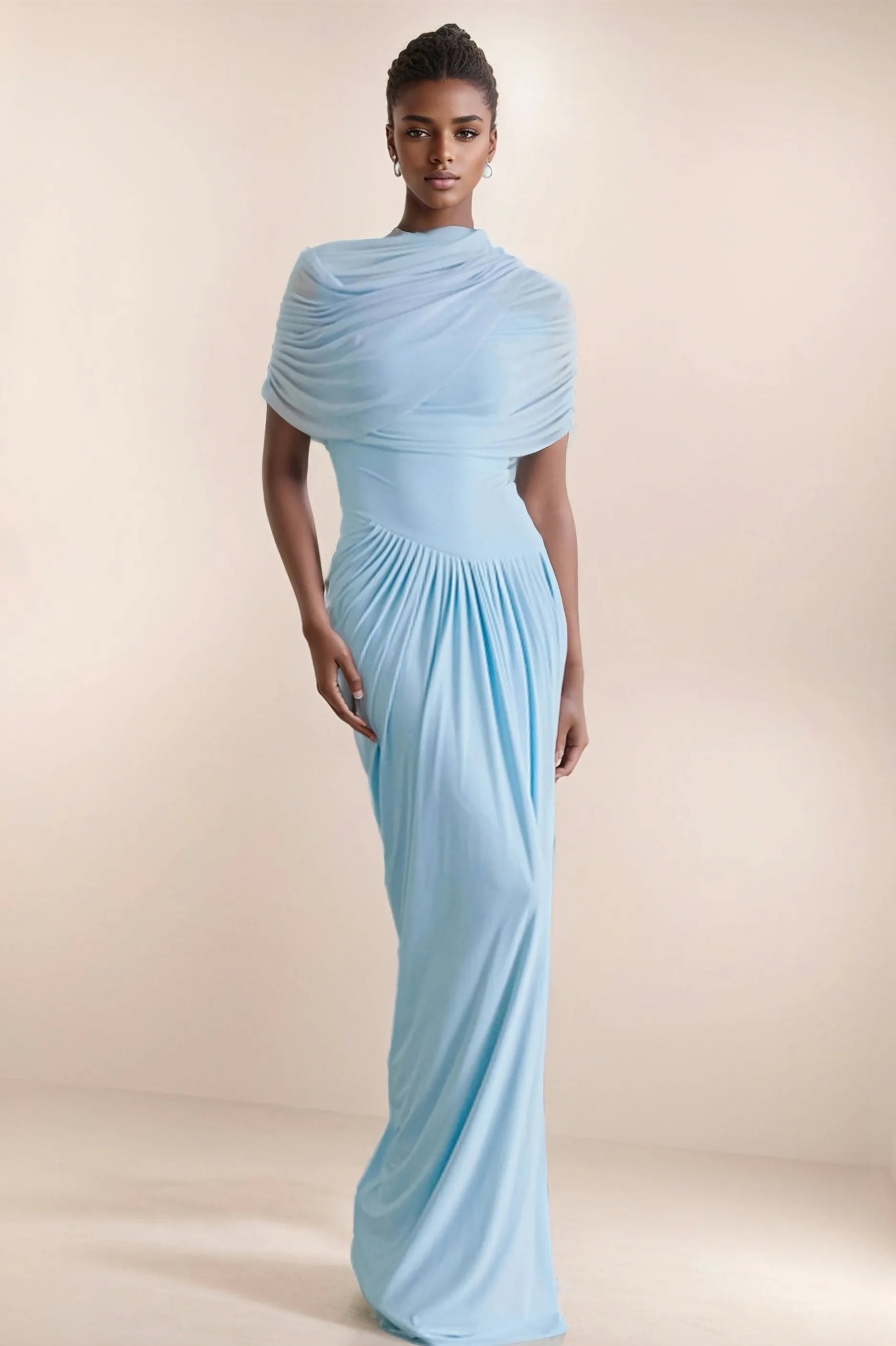 Sabrina | Robe Maxi Drapée Longue Femme