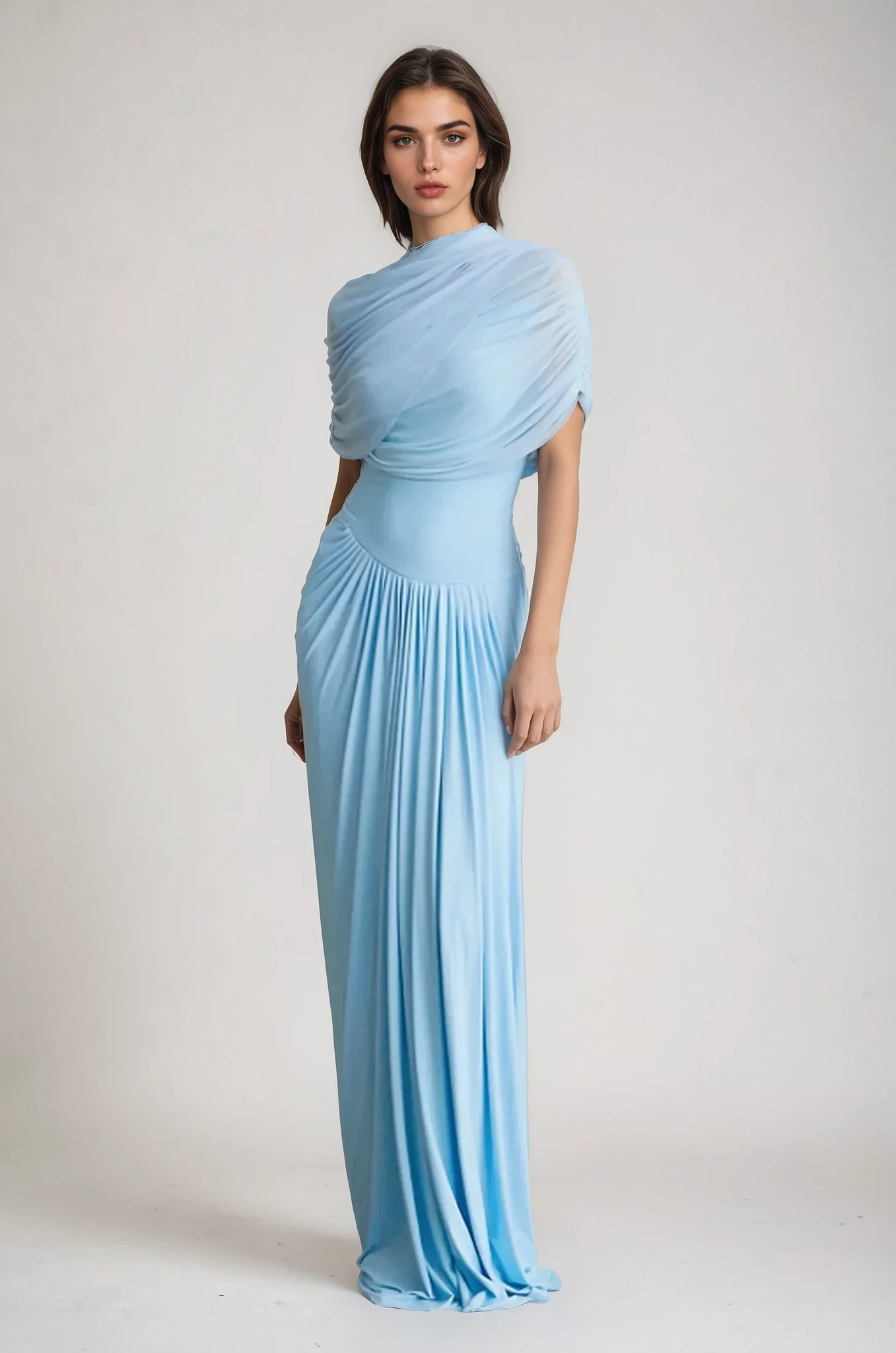 Sabrina | Robe Maxi Drapée Longue Femme