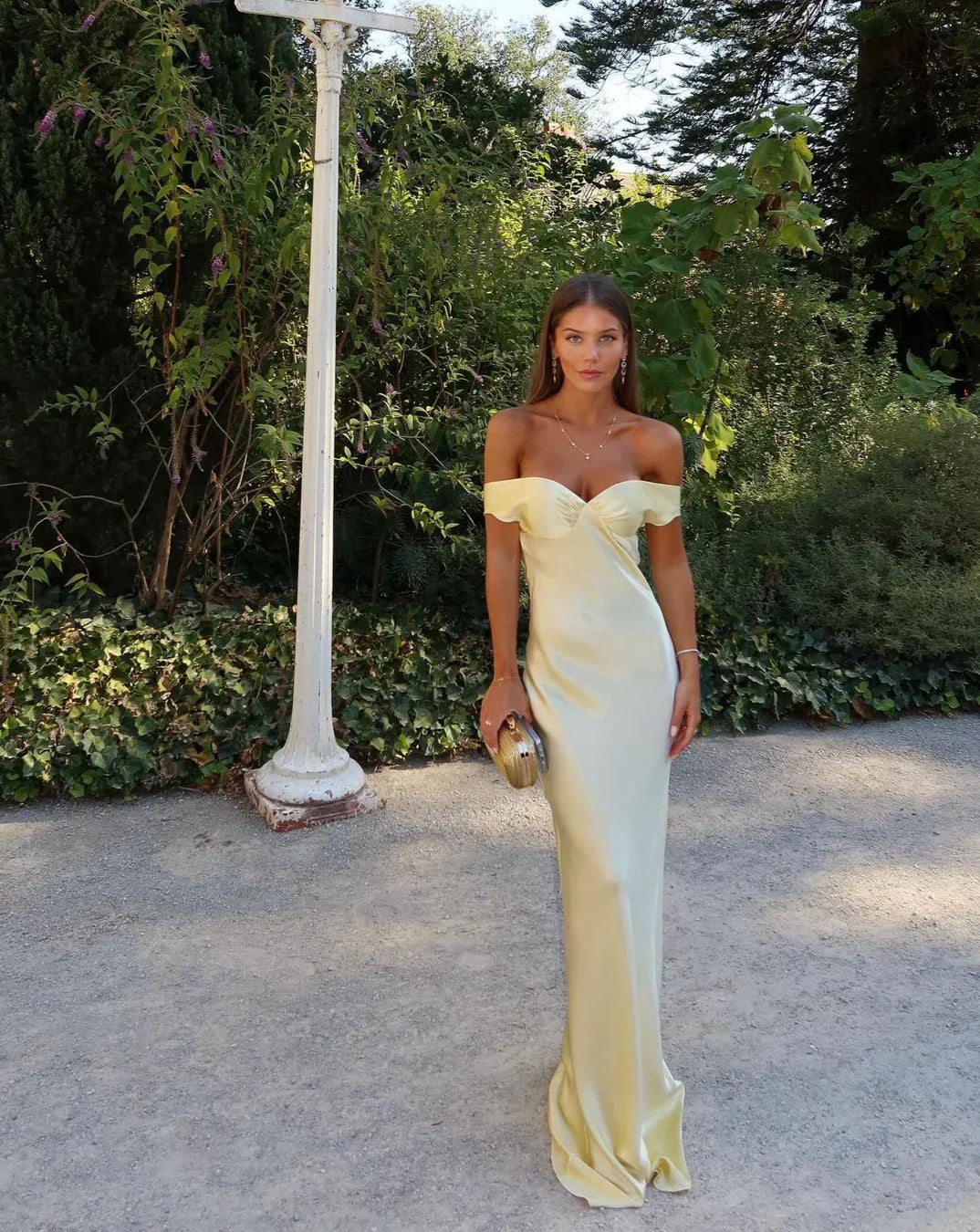 LEA | Robe Longue Dos Nu En Satin