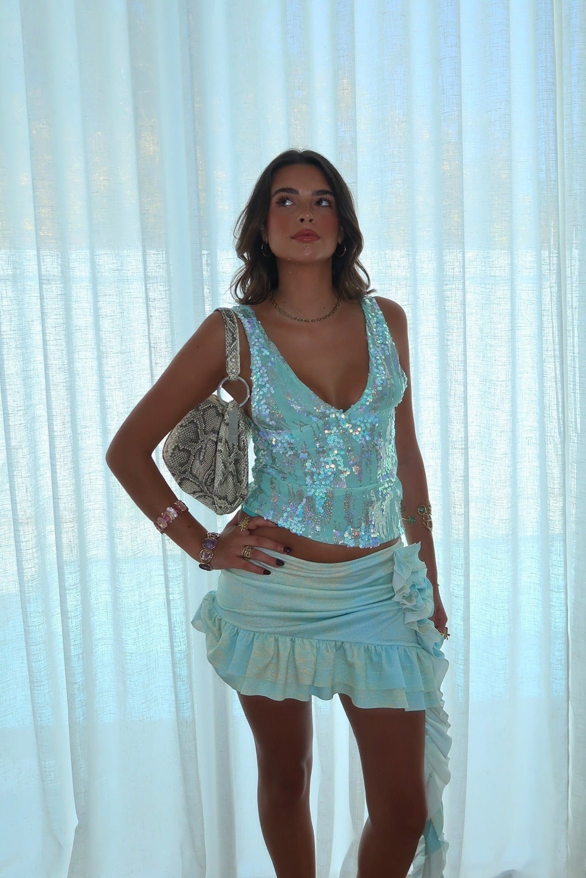 Layla | Débardeur Dos-nu à Sequins