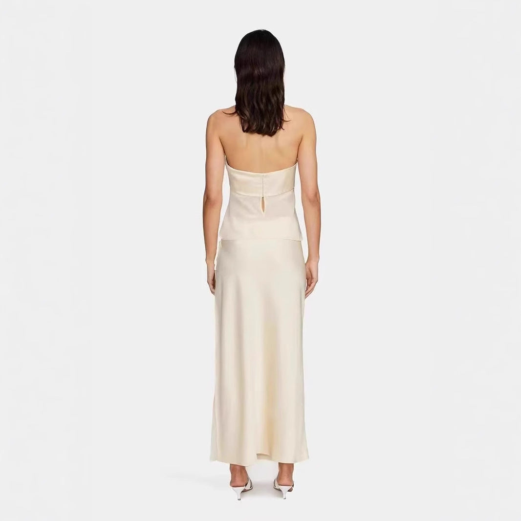 Mikah | Robe Longue Drapée Transparente