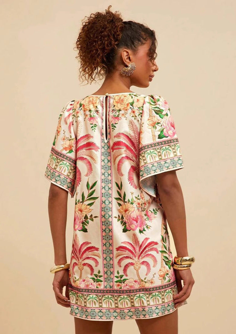 Lyra | Robe Courte Imprimée Col Rond