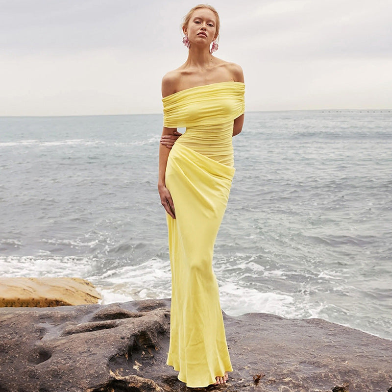 Bella | Robe Longue en Dentelle Asymétrique